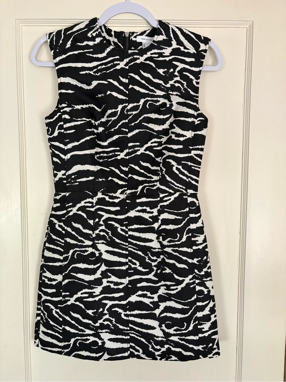 H&M Black & White Zebra-Print Mini Dress